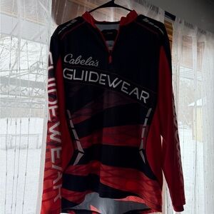 Cabela's Guidewear Red and Black Half-Zip Top